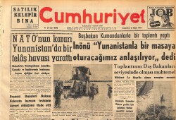 Cumhuriyet Gazetesi 16 Mayıs 1964 - NATO'nun Kararı Yunanistan'da Bir Telâş Havası Yarattı GZ160403 - Gökçekoleksiyon