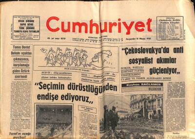 Cumhuriyet Gazetesi 16 Mayıs 1968 - Çekoslovakyada Anti Sosyalist Akımlar Güçleniyor GZ84953 - 1