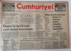 Cumhuriyet Gazetesi 16 Mayıs 1976 - İslam Konferansında Kıbrıın Yabancı Askeri Üslerden Arınması Öngörüldü GZ13673 - 2