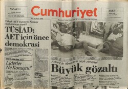 Cumhuriyet Gazetesi 16 Nisan 1987 - Ankarada Öğrencilerin Olaylı Yürüyüşünde Büyük Gözaltı GZ61276 - 2