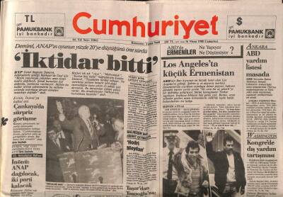 Cumhuriyet Gazetesi 16 Nisan 1988 - Ankarada Son 15 Günde 4 Kanlı Tahsilat 2 Ölü,1 Yaralı GZ85053 - 1