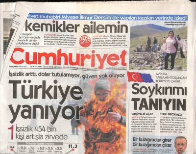 Cumhuriyet Gazetesi 16 Nisan 2015 - CHP Asgari Ücreti 1500 TL Yapacak - Avrupa Parlamentosundan Türkiyeye Çağrı GZ94625 - 1