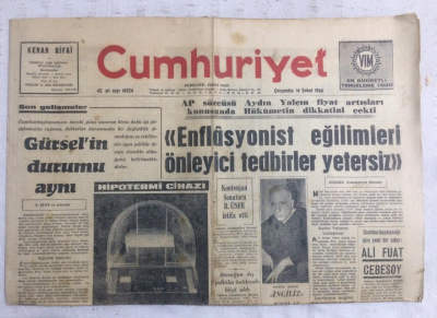 Cumhuriyet Gazetesi 16 Şubat 1966 - Enflasyonist Eğilimleri Önleyici Tedbirler Yetersiz - GZ19260 - 1