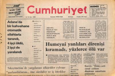 Cumhuriyet Gazetesi 16 Şubat 1979 - Humeyni Yanlıları Direnişi Kıramadı, Yüzlerce Ölü Var GZ122487 - 1
