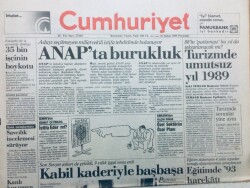 Cumhuriyet Gazetesi - 16 Şubat 1989 - Anapta Burukluk, Humeyni Şeytan Salmana Karşı GZ43475 - 1