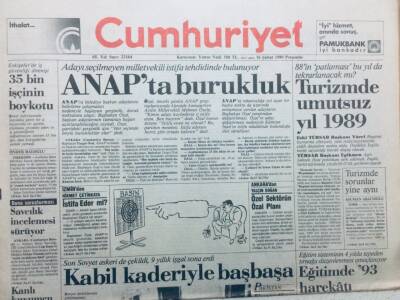 Cumhuriyet Gazetesi - 16 Şubat 1989 - Anapta Burukluk, Humeyni Şeytan Salmana Karşı GZ43475 - 1