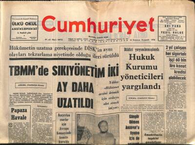 Cumhuriyet Gazetesi 16 Temmuz 1970 - Gümrükteki 10 Oto 229 Bin Liraya Satıldı GZ84919 - 1