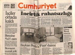 Cumhuriyet Gazetesi 16 Temmuz 1991 - İstanbulu GAP Kurtaracak GZ72237 - 2