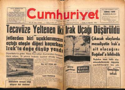Cumhuriyet Gazetesi 17 Ağustos 1962 - Sivasta Tutuşan Bir Otobüsün 9 Yolcusu Dün Yanarak Öldü GZ98225 - 1