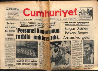 Cumhuriyet Gazetesi 17 Ağustos 1966 - Çorumlu İşçiler 54 Kilometre Yürüdü GZ85332 - 1