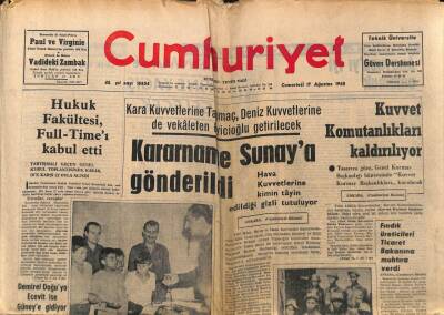Cumhuriyet Gazetesi 17 Ağustos 1968 - Fındık Üreticileri Ticaret Bakanına Muhtıra Verdi GZ98183 - 1