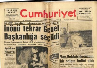 Cumhuriyet Gazetesi 17 Aralık 1962 - Ünlü Aktör Charles Laughton Öldü GZ80313 - 1
