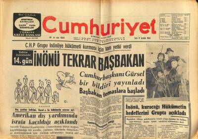Cumhuriyet Gazetesi 17 Aralık 1963 - Hiltonda Bırakılan Bir Sandıktan Çıkan Tarihi Eserler Müzeye Verildi - İnönü Tekrar Başbakan GZ121862 - 1