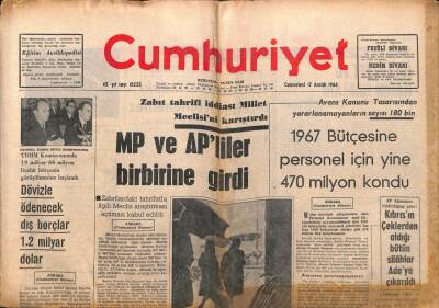 Cumhuriyet Gazetesi 17 Aralık 1966 - İstanbulda Çocuk Felci Vakaları Artmıştır GZ98104 - 1