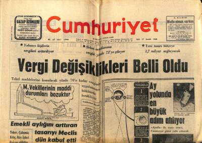 Cumhuriyet Gazetesi - 17 Aralık 1968 - Vergi Değişiklikleri Belli Oldu GZ99406 - 1