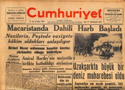 Cumhuriyet Gazetesi 17 Ekim 1944 - Macaristanda Dahili Harb Başladı GZ70143 - 2