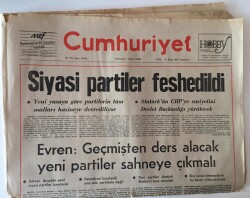 Cumhuriyet Gazetesi 17 Ekim 1981 - Siyasi Partilerin Feshine İlişkin Yasa Kabul Edildi GZ10942 - 1