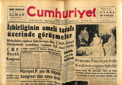 Cumhuriyet Gazetesi 17 Eylül 1957 - İşbirliğinin Ameli Tarafı Üzerinde Görüşmeler GZ59316 - 1