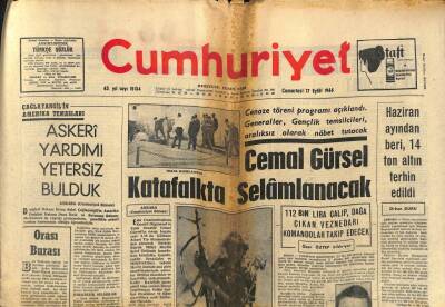 Cumhuriyet Gazetesi 17 Eylül 1966 - Zeki Kuneralp , Semenov İle Kıbrıs Meselesini de Görüştü GZ85432 - 1