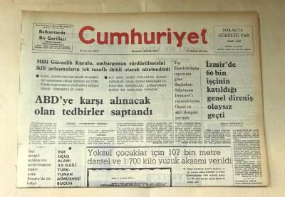 Cumhuriyet Gazetesi 17 Haziran 1975 GZ537 - 1