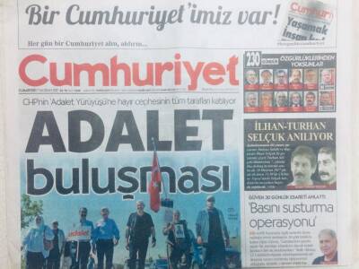 Cumhuriyet Gazetesi 17 Haziran 2017 - CHPnin Adalet Yürüyüşüne Hayır Cephesinin Tüm Tarafları Katılıyor GZ40673 - 1