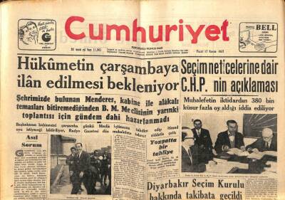 Cumhuriyet Gazetesi 17 Kasım 1957 - Nato Memleketlerinde Güdümlü Mermi Üsleri GZ85287 - 1