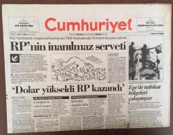 Cumhuriyet Gazetesi 17 Kasım 1994 - Refah Partisinin İnanılmaz Serveti GZ10187 - 2