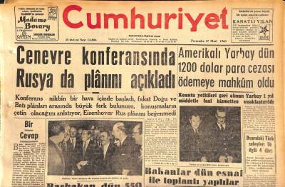 Cumhuriyet Gazetesi 17 Mart 1960 - Cenevre Konferansında Rusya da Planını Açıkladı GZ120008 - 1