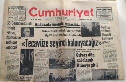 Cumhuriyet Gazetesi 17 Mart 1965-Denktaş ve Örek Güvenlik Konseyine Gittiler GZ6030 - 1