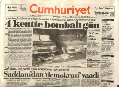 Cumhuriyet Gazetesi 17 Mart 1991 - Amerikan Firmalarına Ait İşyerleri Bombalandı GZ91534 - 1