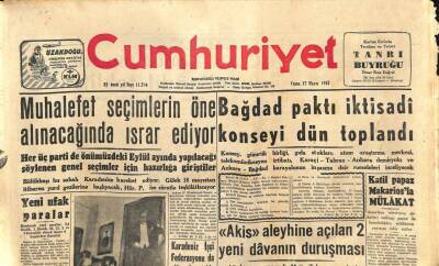 Cumhuriyet Gazetesi - 17 Mayıs 1957 - Bağdat Paktı İktisadi Konseyi Toplandı GZ110245 - 1