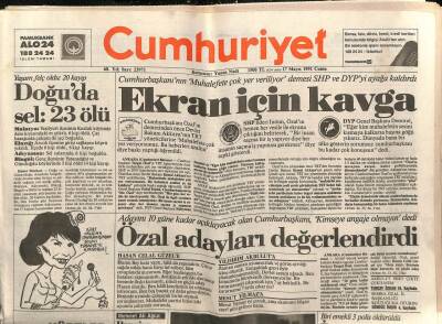 Cumhuriyet Gazetesi 17 Mayıs 1991 - Ecevit İktidar Olursak Özal Yerinde Kalabilir - Jr, Petrol Ofisini Özelleştirecek GZ91511 - 1