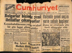 Cumhuriyet Gazetesi 17 Nisan 1948 - İtalyada Genel Seçim Yarın Sabah Başlıyor GZ69582 - 1