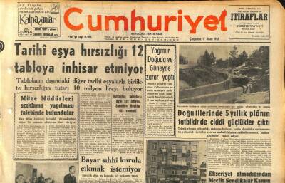 Cumhuriyet Gazetesi 17 Nisan 1963 - Lütfü Arif Kenber Vefat Etti - Doğu İllerinde 5 Yıllık Plânın Tatbikinde Ciddi Güçlükler Çıktı GZ120498 - 1