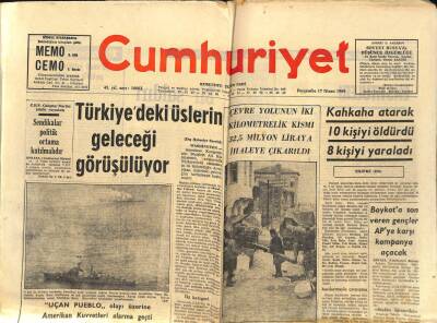 Cumhuriyet Gazetesi 17 Nisan 1969 - Pakistanda Kasırgadan 1000 Kişi Öldü 7000 Kişi Yaralı GZ88405 - 1