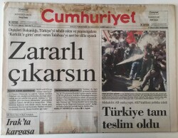 Cumhuriyet Gazetesi - 17 Nisan 2003 - Dışişleri Bakanlığı Talabaniyi Sert Bir Dille Uyardı - GZ43998 - 1