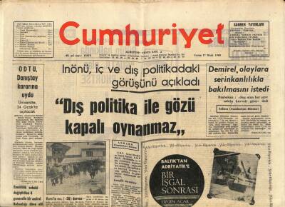 Cumhuriyet Gazetesi 17 Ocak 1969 - Spor-Toto Maliyeye Bağlanıyor GZ98124 - 1