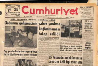 Cumhuriyet Gazetesi 17 Şubat 1963 - Ünlü Aktör Salih Tozan Vefat Etti - 25 Yassıada Mahkumunun Cezasını Adli Tıp Tehir Etti GZ120555 - 1