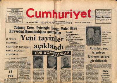 Cumhuriyet Gazetesi 18 Ağustos 1968 - Türkiye Binicilik Şampiyonası Dün Ayazağada Başladı GZ98185 - 1