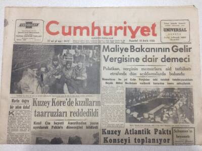 Cumhuriyet Gazetesi 18 Aralık 1950 - Maliye Bakanının Gelir Vergisine Dair Demeci GZ52677 - 1