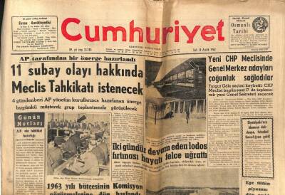 Cumhuriyet Gazetesi 18 Aralık 1962 - Ege Tütün Piyasası Dün Açıldı GZ80001 - 1