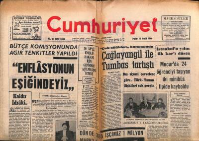 Cumhuriyet Gazetesi 18 Aralık 1966 - Bulgaristan , Türkiye İle İlişkilerini İyileştirmek İstiyor GZ98105 - 1