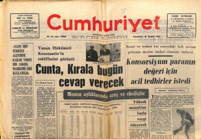 Cumhuriyet Gazetesi 18 Aralık 1967 - Avustralya Başbakanı Harold Holt Boğuldu GZ103446 - 2
