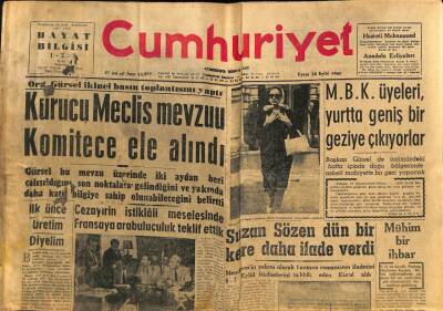 Cumhuriyet Gazetesi 18 Eylül 1960 - Suzan Sözen Dün Bir Kere Daha İfade Verdi GZ82586 - 1