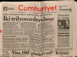 Cumhuriyet Gazetesi 18 Eylül 1989 - İki Trilyona Ders Başı GZ64415 - 2