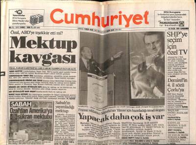Cumhuriyet Gazetesi 18 Eylül 1991 - Doğum Günü Hediyesi GZ55475 - 1