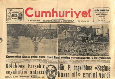 Cumhuriyet Gazetesi - 18 Haziran 1957 - Türkiye Rus Taarruzuna Karşı NATOnun Teminatı Altında GZ110312 - 1