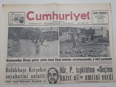 Cumhuriyet Gazetesi 18 Haziran 1957 - Türkiye Rus Taarruzuna Karşı Natonun Teminatı Altında GZ71919 - 1