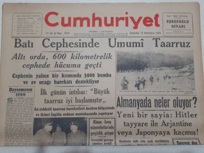 Cumhuriyet Gazetesi 18 Kasım 1944 - On iki Ada Ve Türkiye GZ71861 - 1