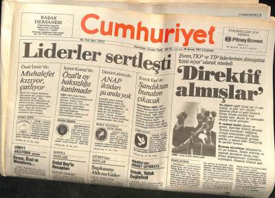 Cumhuriyet Gazetesi 18 Kasım 1987 - Cheysson Türkiyenin AT Başvurusunu Değerlendirdi GZ85062 - 1